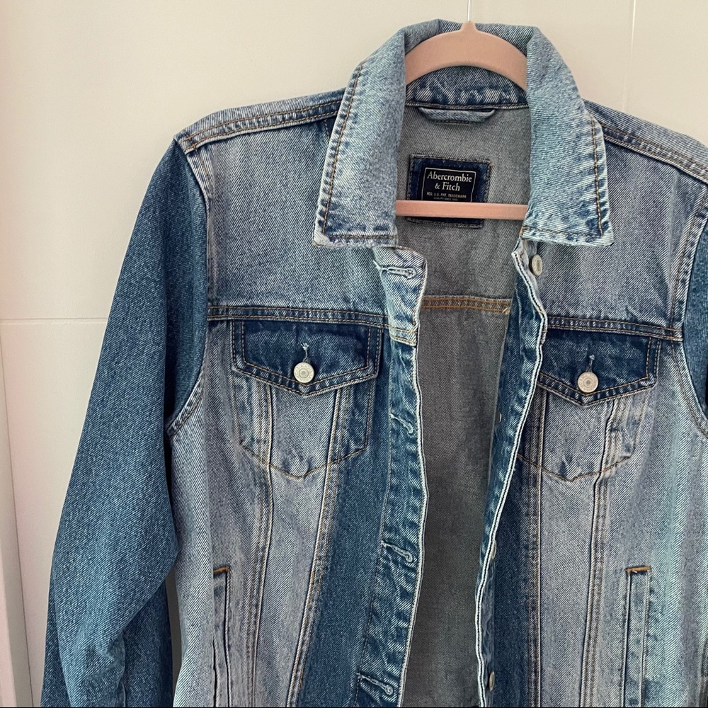 SOLD: A&F Reworked Denim Jacket - Picture 6 of 9